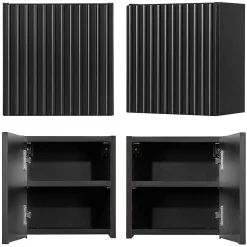 Armoire murale de salle de bain Newport 30 x 30 x 19 cm noir en.casa