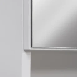 Armoire murale miroir de salle de bain - 2 portes, étagères, niche - dim. 54L x 15,2l x 55,3H cm - MDF blanc