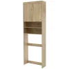 Armoire pour machine à laver 63x24x187 cm armoire haute MDF chêne salle de bain