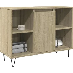 Armoire salle de bain chêne sonoma 80x33x60cm bois d'ingénierie vidaXL