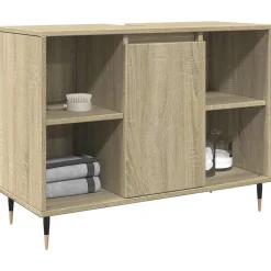 Armoire salle de bain chêne sonoma 80x33x60cm bois d'ingénierie vidaXL