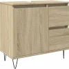 Armoire salle de bain chêne sonoma 65x33x60 cm vidaXL