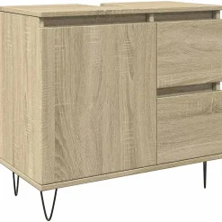 Armoire salle de bain chêne sonoma 65x33x60 cm vidaXL