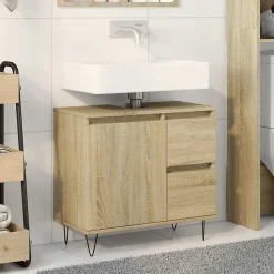 Armoire salle de bain chêne sonoma 65x33x60 cm vidaXL