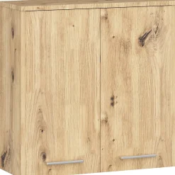 Armoire salle de bains AKORD FIN accr. au mur Chêne Artisan 60 cm 2 portes façade Chêne Artisan 2 étagères 60x22,5x60 cm