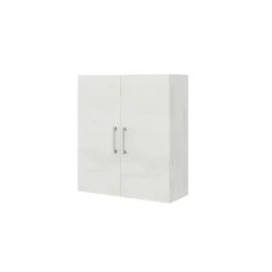 Armoire Suspendue À Deux Portes En Chêne Blanc Effet Bois