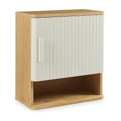 Armoire suspendue de salle de bains Ferrersp 50 x 45 x 24 cm effet chêne / sable en.casa
