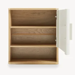 Armoire suspendue de salle de bains Ferrersp 50 x 45 x 24 cm effet chêne / sable en.casa