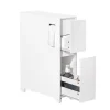 Armoire Toilettes Compact, Meuble de Rangement Salle de Bain, BZR111-W, SoBuy