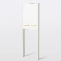 Armoire WC GoodHome Ladoga blanc L. 60 x H. 190 x P. 15 cm