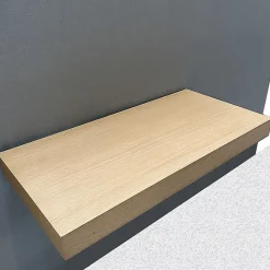 AVA - Plan de Salle de bain 100cm en Chêne Naturel Épaisseur 9cm + Fixations - Plan Vasque et Meuble Évier