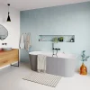 Baignoire à double extrémités Nakina L. 180 cm x l. 80 cm gris