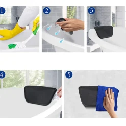 Baignoire à poser îlot ROSSA 170x80 + tablette de bain en bambou + appuie-tête KODI + Vidage à chromé