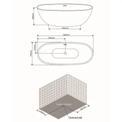 Baignoire Acrylique Autoportante Cassiopea Blanc