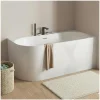 Baignoire acrylique Lucite FORMA semi-îlot blanche 170cm - Angle droit