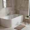 Baignoire adossée pour angle droit 160x75 cm Oguta blanc