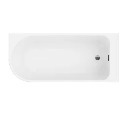 Baignoire adossée pour angle droit 160x75 cm Oguta gris