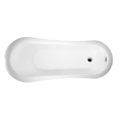 Baignoire ancienne retro sur pieds RICHMOND Blanche 155 cm Pieds d'Aigle Noirs