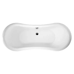 Baignoire ancienne retro sur pieds DARLINGTON Blanche 175 cm Pieds d'Aigle Bronze jaune vieilli