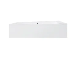 Baignoire asymétrique + tablier blanc + repose tête - INTIMA DUO - 180 cm x 125 cm - Droite