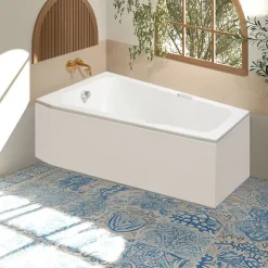 Baignoire asymétrique angle gauche Chaloop L.160 x l.90 cm sans tablier Valentin