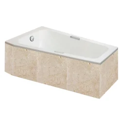Baignoire asymétrique angle gauche Chaloop L.160 x l.90 cm sans tablier Valentin