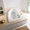 Baignoire asymétrique d'angle droit Colombia 150 x 100 cm sans tablier Valentin