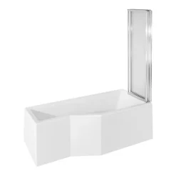 Baignoire asymétrique INTEGRA 75 cm + pare baignoire - Droit - 170cm