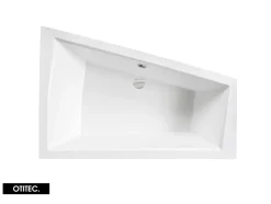 Baignoire Asymétrique sans Tablier - 180 x 125 cm - INTIMA DUO SANS TABLIER- DROITE - 2 REPOSE-TÊTES OFFERTS