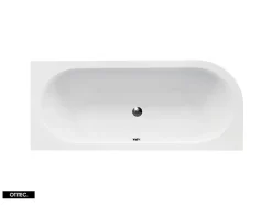 Baignoire Asymétrique sans Tablier - 180 x 80 cm - AVITA SANS TABLIER - DROITE - 1 REPOSE-TÊTE OFFERT