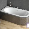 Baignoire Asymétrique sans Tablier - 160 x 75 cm - AVITA SANS TABLIER - GAUCHE - 1 REPOSE-TÊTE OFFERT