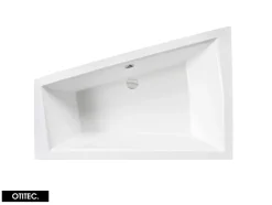 Baignoire Asymétrique sans Tablier - 170 x 125 cm - INTIMA DUO SANS TABLIER - GAUCHE - 2 REPOSE-TÊTES OFFERTS
