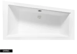 Baignoire Asymétrique sans Tablier - 160 x 90 cm - INTIMA SANS TABLIER - DROITE - avec Repose tête OFFERT