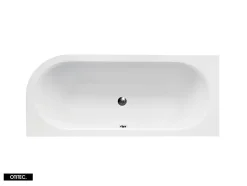 Baignoire Asymétrique sans Tablier - 150 x 75 cm - AVITA SANS TABLIER - GAUCHE - 1 REPOSE-TÊTE OFFERT
