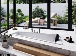 Baignoire Asymétrique sans Tablier - 170 x 125 cm - INTIMA DUO SANS TABLIER - DROITE - 2 REPOSE-TÊTES OFFERTS