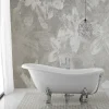 Baignoire Autoportante Blanche Avec Pieds Argentés Romantica