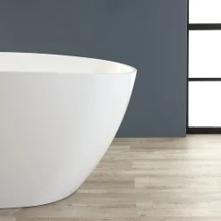 Baignoire Autoportante Design 150X70x56 Cm En Marbre Blanc Rachele Par Kiamami Valentina