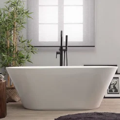 Baignoire Autoportante En Acrylique Blanc Allegra