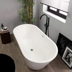 Baignoire Autoportante En Acrylique Blanc Allegra