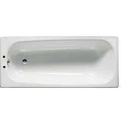 Baignoire avec pieds CONTESA 160x70cm percée 2 trous avec pieds en acier blanc - ROCA - A235997000