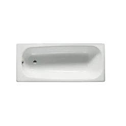 Baignoire avec pieds CONTESA 170x70cm percée 2 trous en acier blanc ROCA A235897000