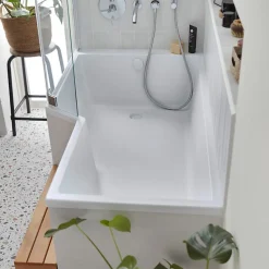 Baignoire bain douche 150 x 80 cm JACOB DELAFON Neo blanc brillant gauche