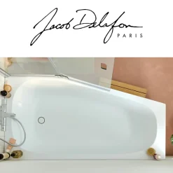 Baignoire bain douche 170 x 90 JACOB DELAFON Bastille vidage à droite blanc mat