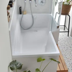 Baignoire bain douche 170 x 90 cm JACOB DELAFON Neo blanc mat droite