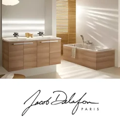Baignoire bain douche JACOB DELAFON Struktura + pare bain + étagère 170 X 75