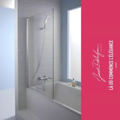 Baignoire bain douche JACOB DELAFON Struktura + pare bain + étagère 170 X 75
