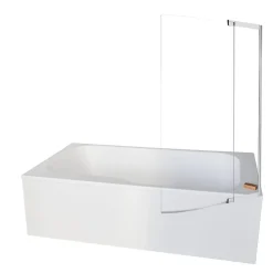 Baignoire bain douche JACOB DELAFON Malice antidérapante + pare bain 160 x 85, version droite