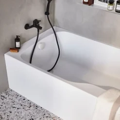 Baignoire bain douche JACOB DELAFON Malice antidérapante + tablier angle 160 x 85 gauche