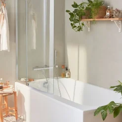 Baignoire bain douche JACOB DELAFON Malice, antidérapant, version Gauche Blanc mat 170x90cm