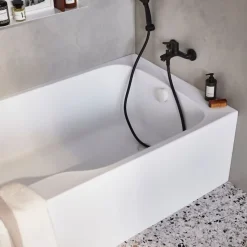 Baignoire bain douche JACOB DELAFON Malice antidérapante + tablier angle 170 x 90 droite